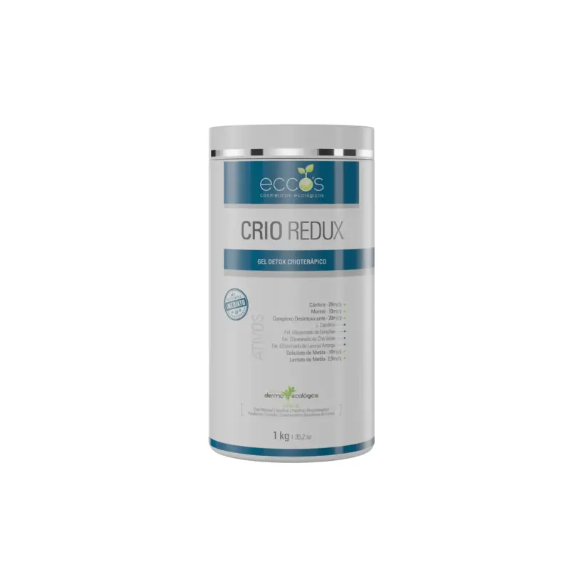 Crio Redux 1kg- Gel Crioterápico de Resfriamento Imediato, Vasoconstritor e Redutor de Medidas