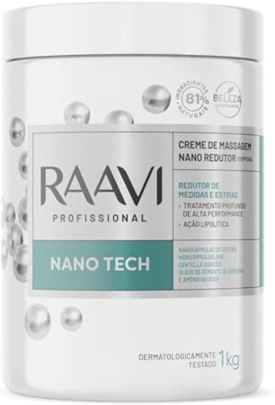 Creme de Massagem Nano Redutor Corporal Raavi 1kg